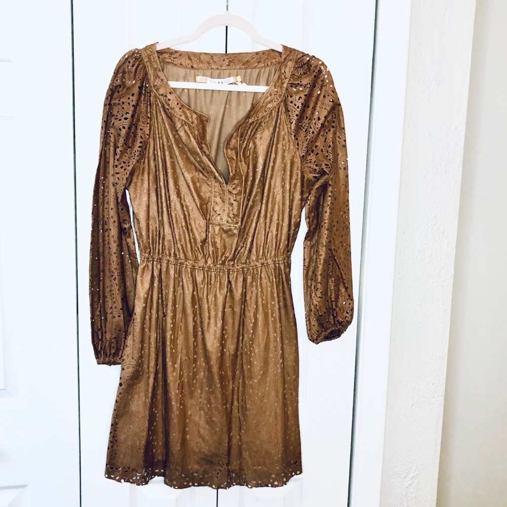 Chelsea & Violet brown boho long sleeved dress